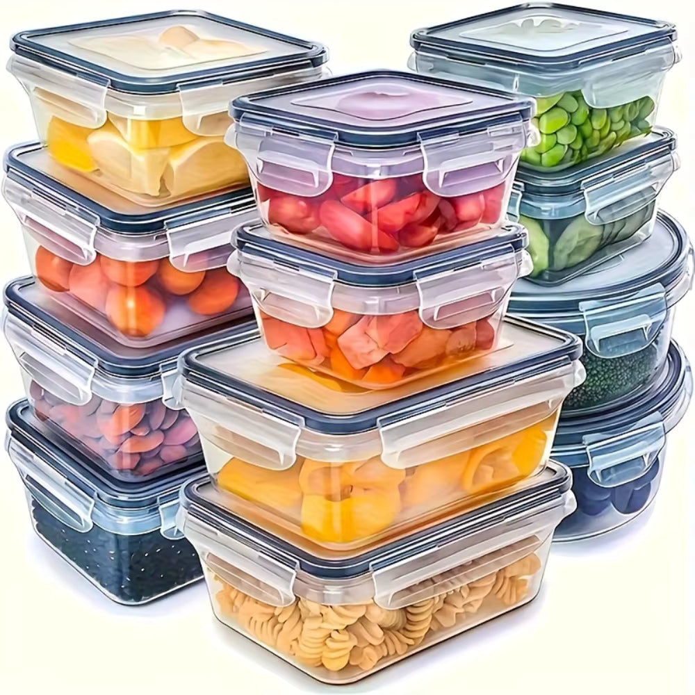 8-Piece Airtight BPA-Free Food Containers with Lockable Lids